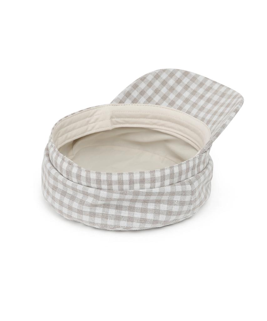 Eondeokeonteulolseutyudio Four Seasons Cotton Bellboy Cap Mariner / Gingham Ck / Beige