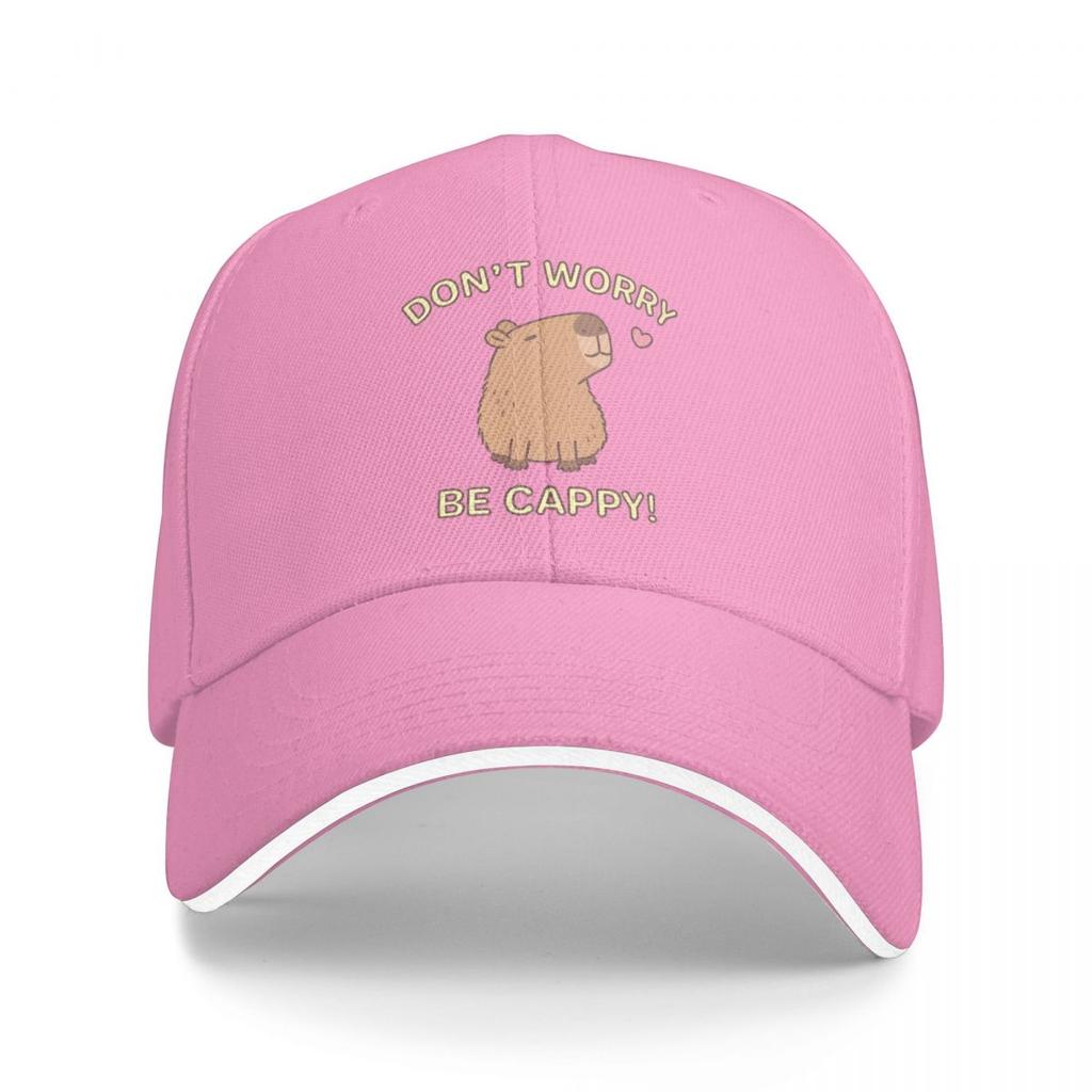 Dont Worry Be Capy Capybaras Baseball Caps Snapback Baseball Hats Breathable Casual Casquette Outdoor Unisex