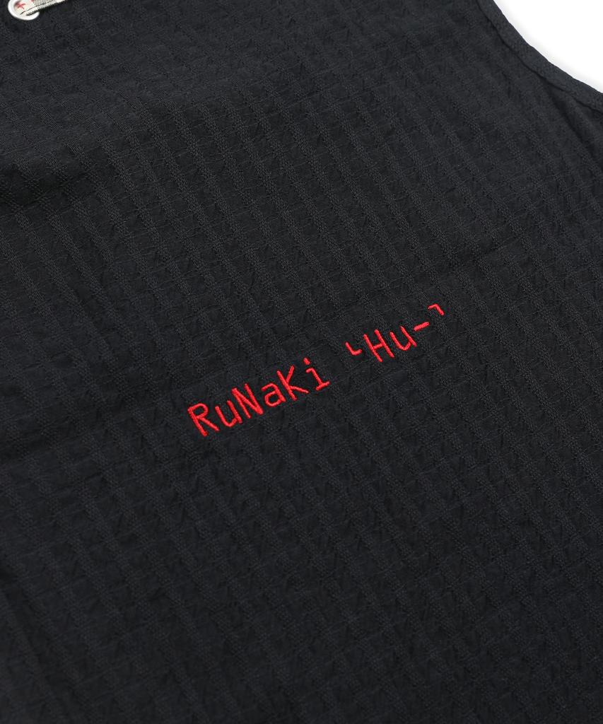 RuNaKi'Hu' Wxt083 Musubi Check Color Block Sleeveless (Black)