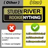 3Pcs Student Driver New Car Stickers, Magnetic Student Driver Signs For Car, Personalized Bright Colors Accessories, Clear Fonts Supplies Suitable