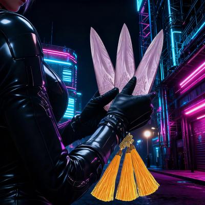 Yousheng 1/3Pcs Kpop Hunter Cosplay Dart Prop with Yellow Tassels Halloween Costume Party Cartoon Inspired Hunters Stiletto Weapon Role-play Accessory