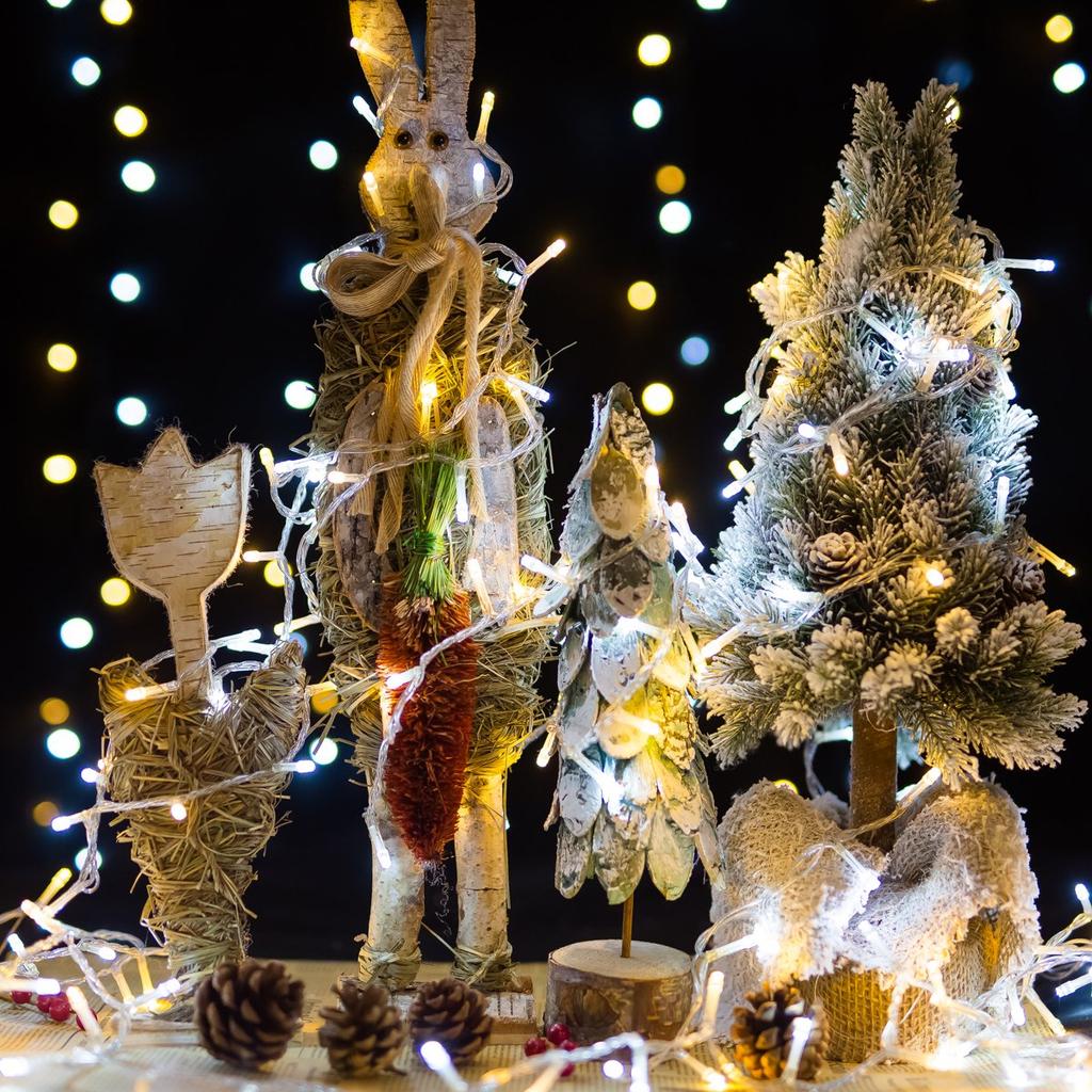 400 LED 23 Meter Transparent 8 Memory Perfect for Indoor and Outdoor Decoration Christmas White Strip, Dual-Color Design, Line, Models, Function,