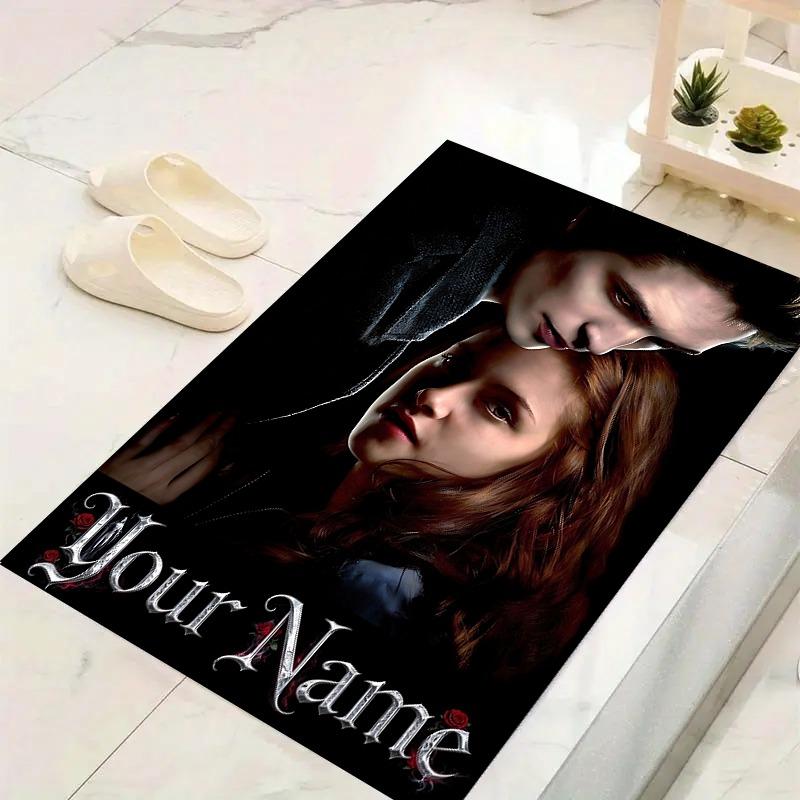 Custom 1Pc Name Flannel Personalized Rug Non Slip Floor Mat Soft Carpet for Living  Bedroom Office Home Decor Gift