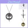 Unique Geometric Metal Necklace Inspired By With Elegant Short Sword Design