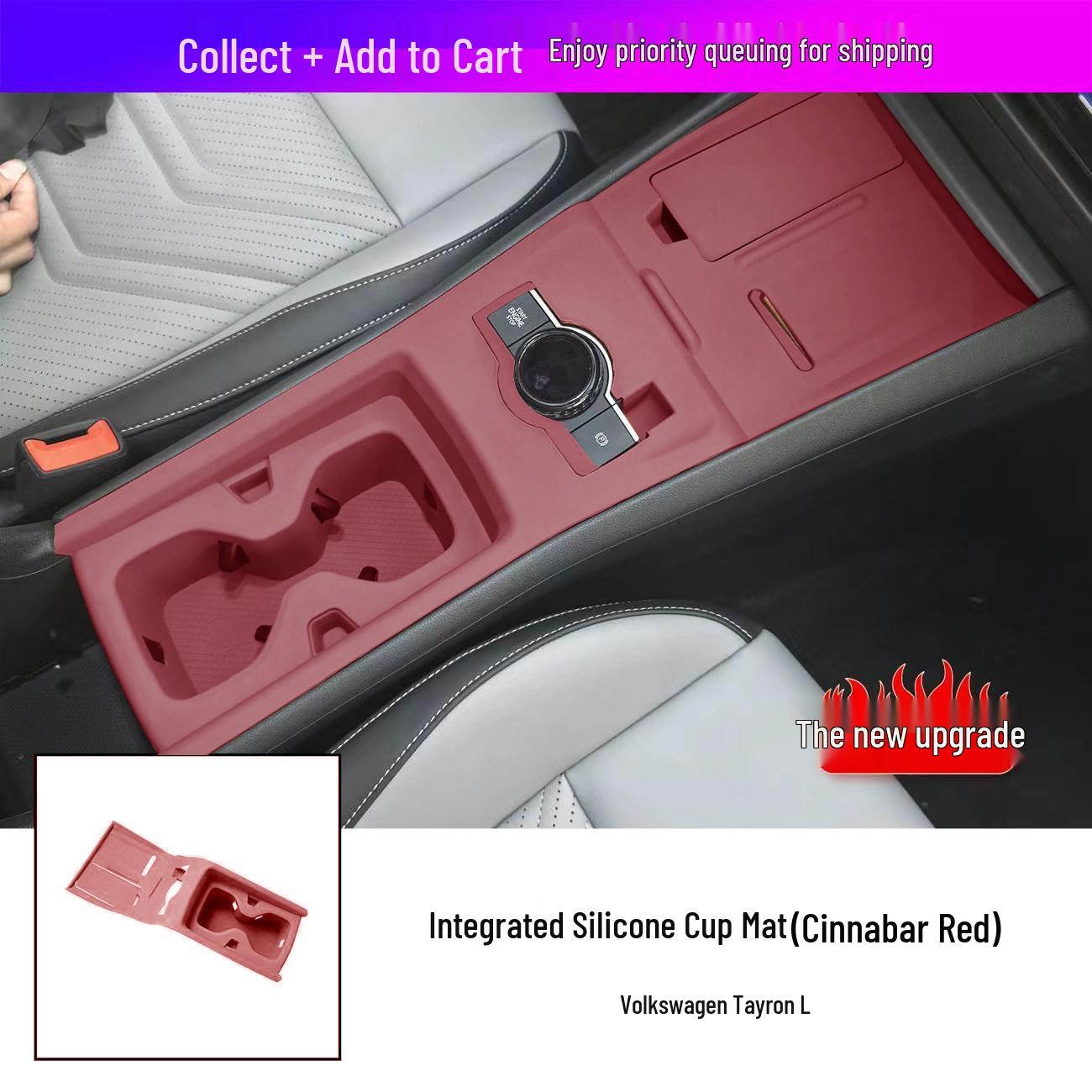

Volkswagen Tayron L Silicone Protective Mat: Central Control, Cup Holder, and Gear Shift Scratch Protection for 25 Models