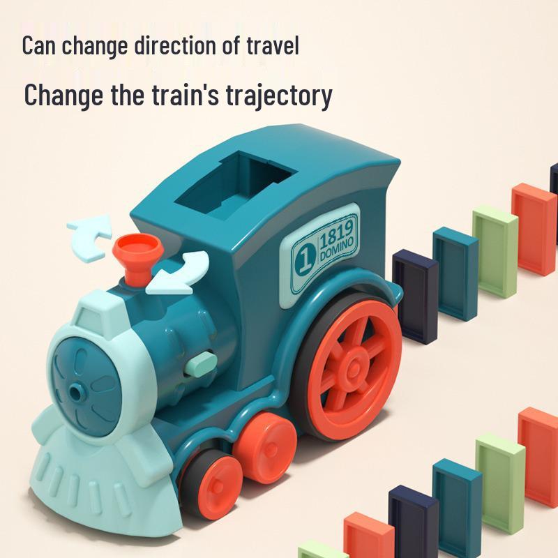 Domino Train Educational Toy: Automatic Block Dispenser for Kids