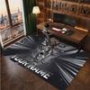 Las Vegas Raiders Personalized Crystal Velvet Carpet, Customized Name Text Soft Anti‑Slip Rug for Living Room Bedroom