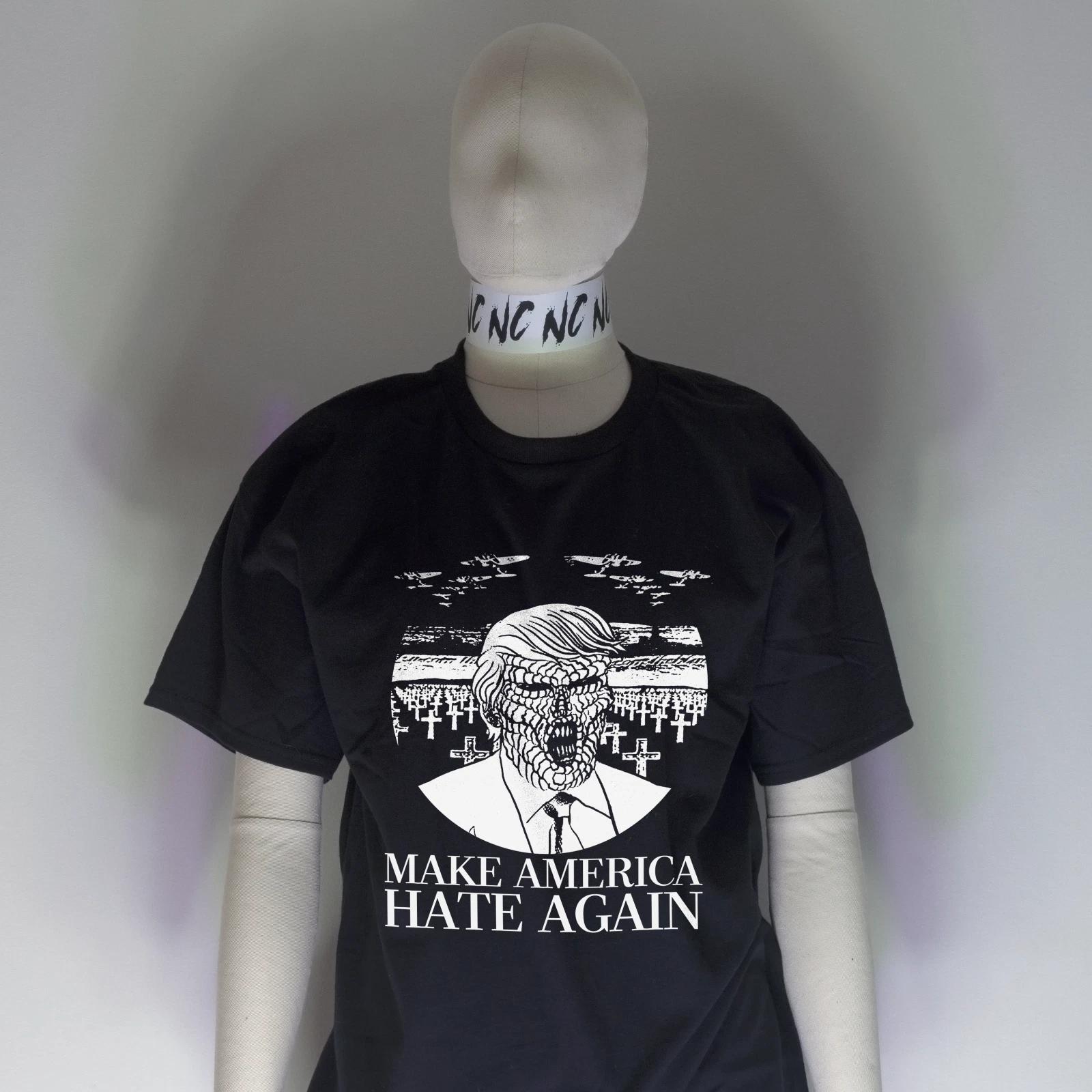 Make America HATE again Anti-Donald Trump Shirt | Crass Punk Antifa Against Me 3XL