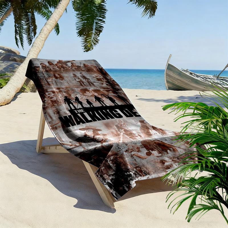Walking Dead Print Beach Towel, Large Soft Quick Dry Towel for Beach Camping Swimming