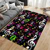 Colorful Music Note Pattern Carpet suitable as a non-slip mat for the living room or bedroom sofa
