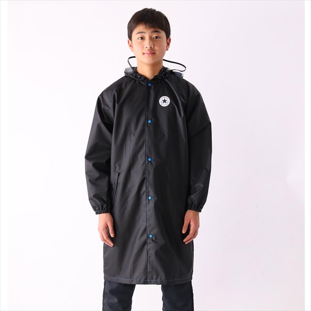 Converse Kids Raincoat for Boys and Can Be Worn Over a Adjustable Comes with Storage 20330 [Ogawa] Girls, 150cm, CONVERSE, Purple, Backpack, Tucks,