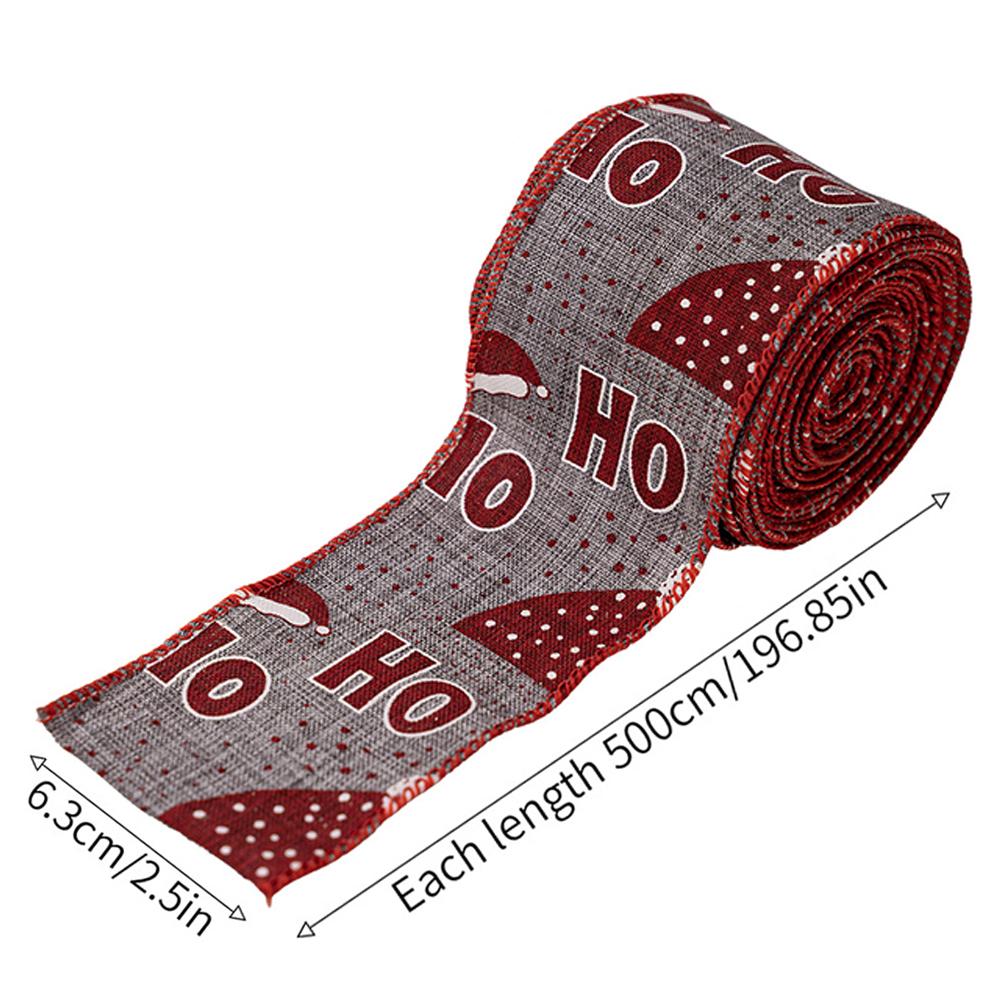 Weihnachtsband Leinen Drahtkante Für Baumdekoration Kränze Blumengirlanden Feiertagsbasteln 2,5 Zoll Breite