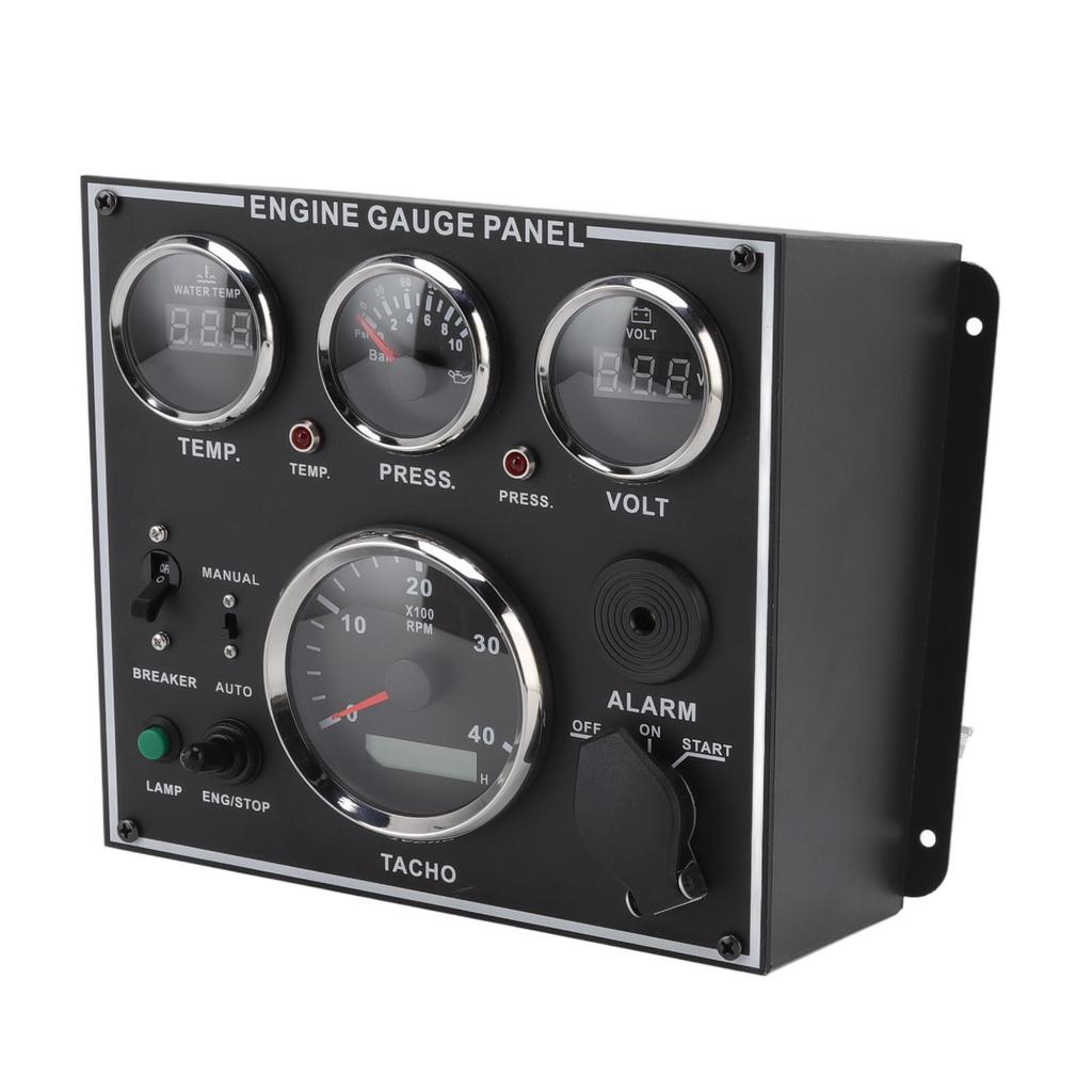 Engine Gauge Panel Water Temperature Oil Pressure Gauge Voltmeter Tachometer for Generator RVs Boats Ships Vehicles