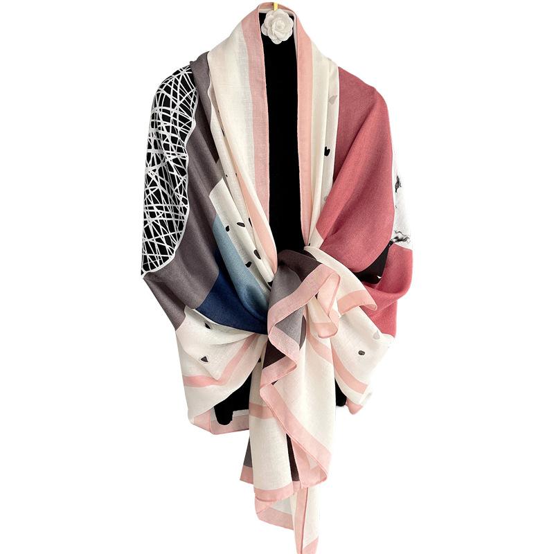 Xiaomi autum shawl outer fashionspring & fall scarf women's cotton and linen dual-use easiest for match thin winter silk scarf long gauze scarf