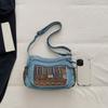 Vintage Denim Embroidered Tote Bag Women's Large Capacity Shoulder Handbag