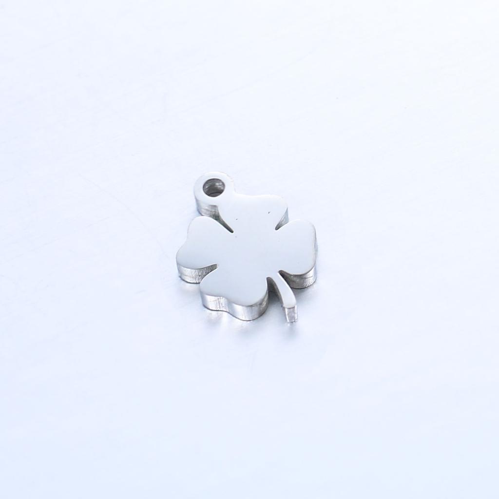 5pcs/Lot Lucky Four-leaf Clover Pendant Necklace For Women Fashion Stainless Steel Gold Silver Color Choker Jewelry Accessories