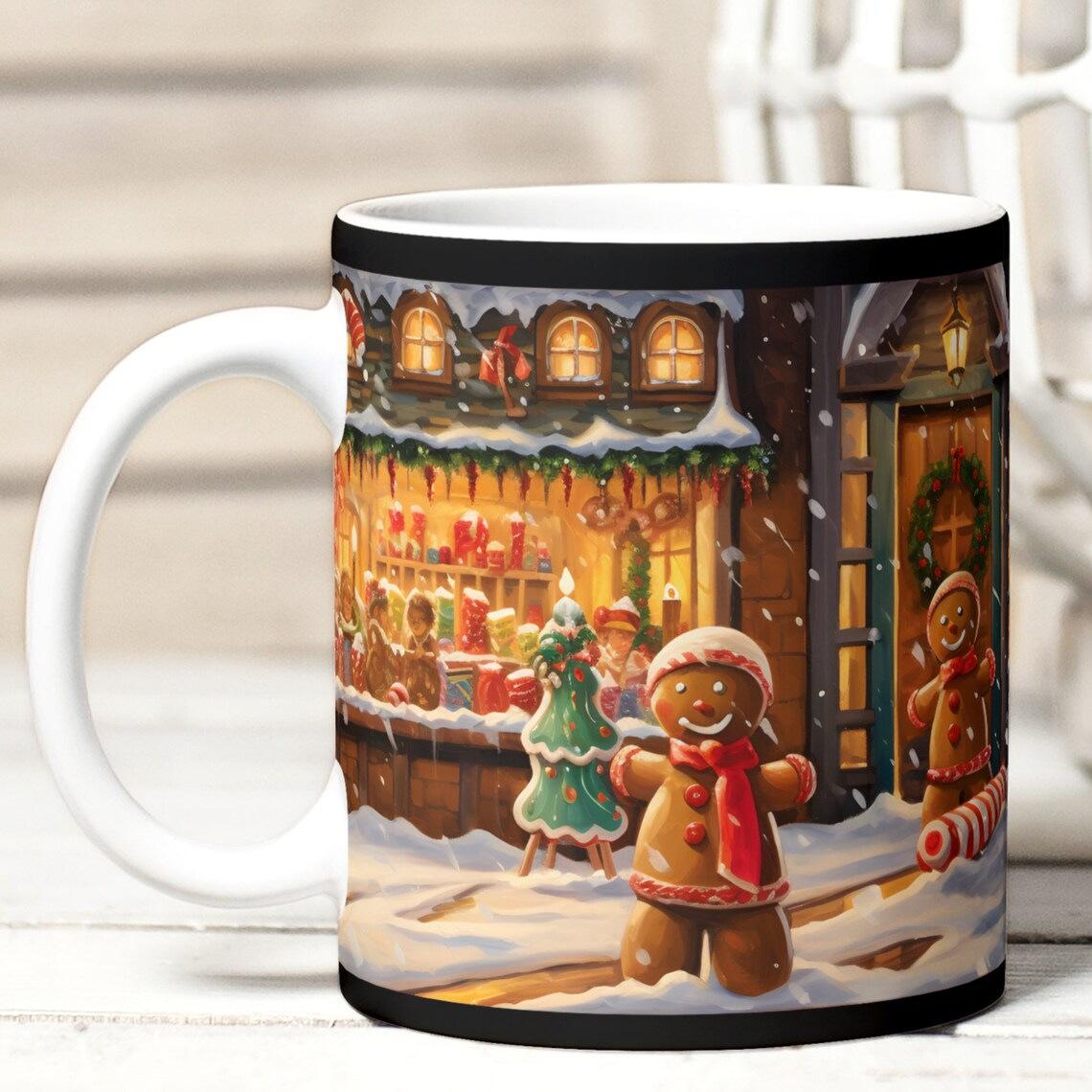 

Новая 3D Пряничный человечек Пряничная керамическая кружка-маркер для кофе Чайная чашка Рождество Рождество 301-400ml