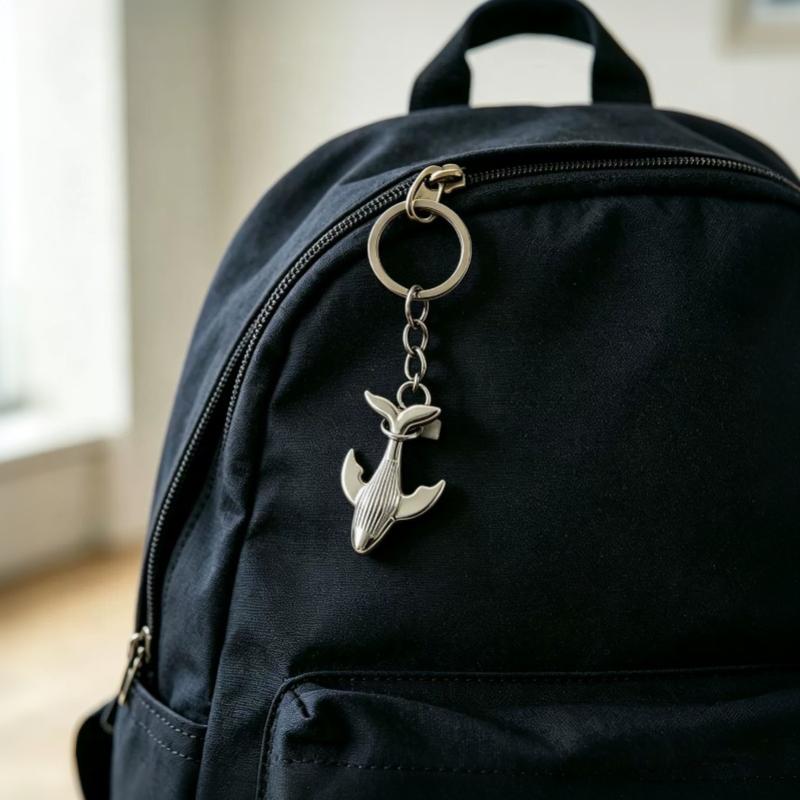 Fashion New Trend Whale Car Keychain Couple Bag Pendant Cute Small Gift Keychain