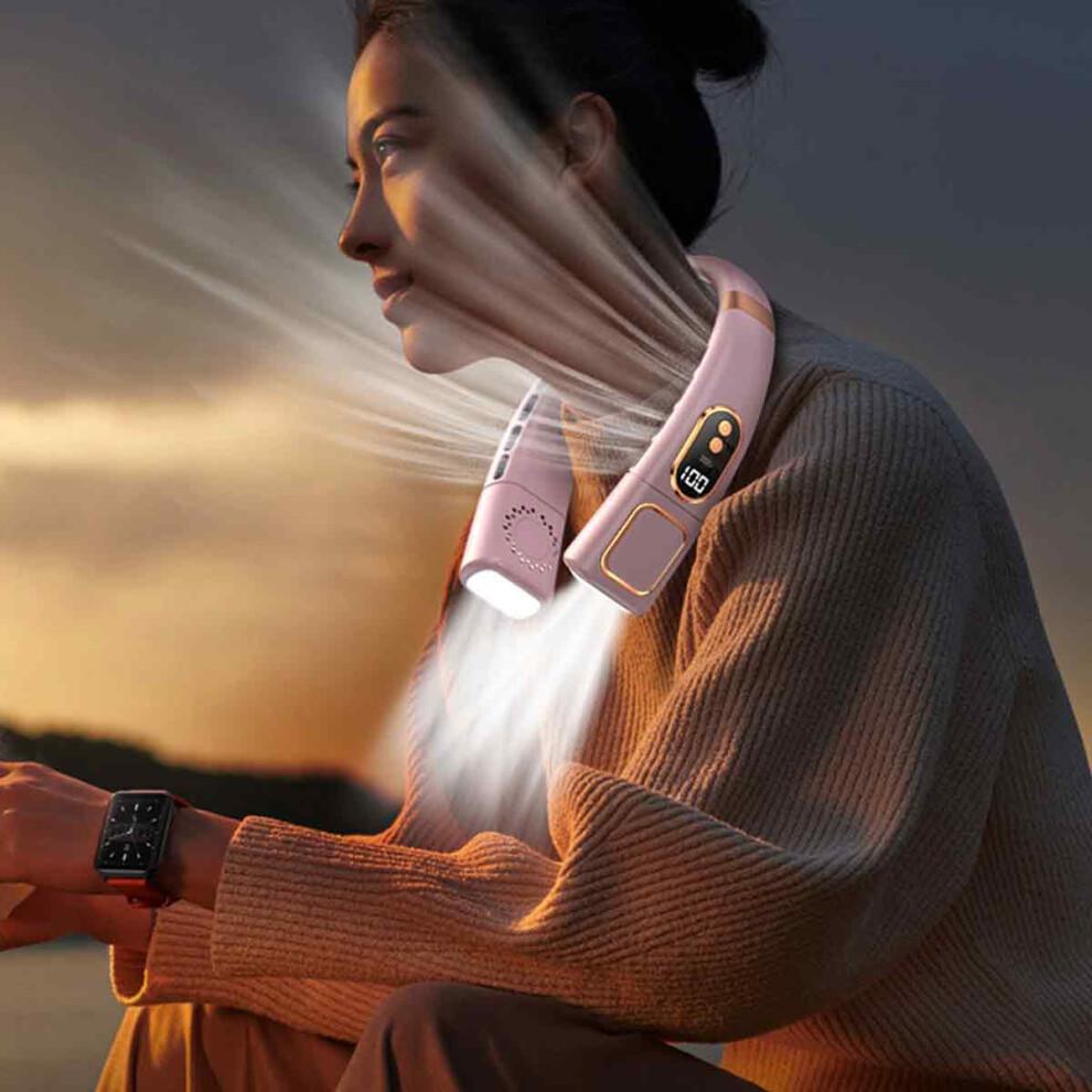 Bladeless Neck Fan with Adjustable Speeds, Rechargeable Battery and LED Display, Portable Neck Fan Featuring 360 Cooling and Ultra-Light Wearable