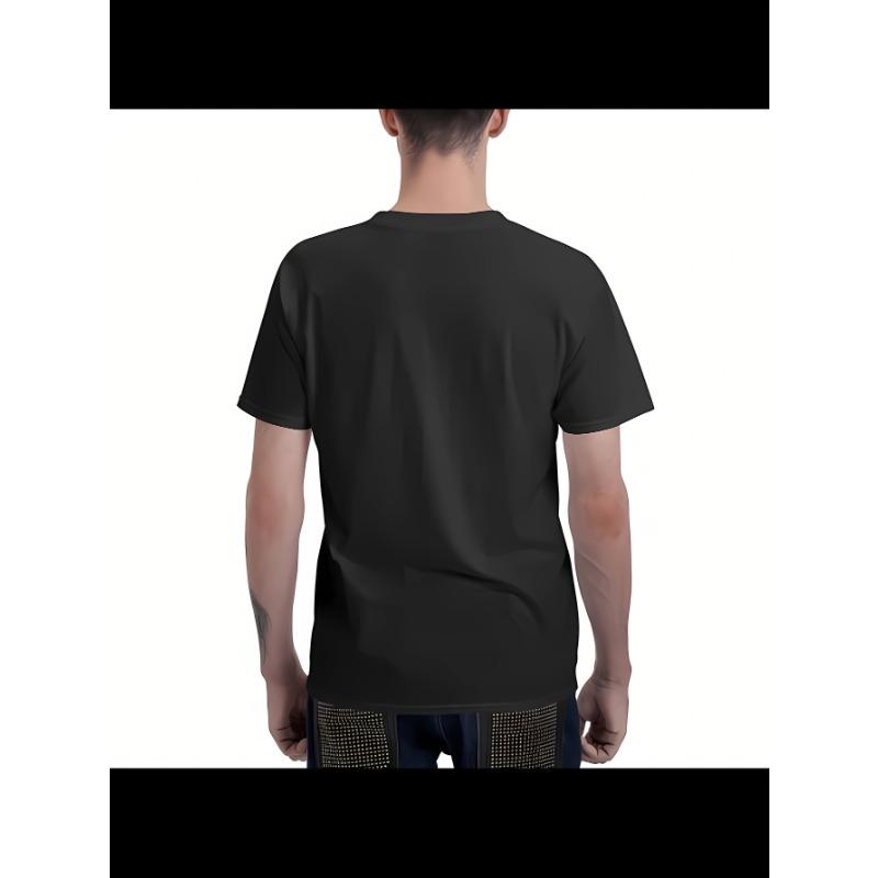 European sizes Men'S "I'm Really Him" Text Graphic T-Shirt - Retro Casual Round Neck Short Sleeve Tee, All-Season Fit Statement Shirt for Men