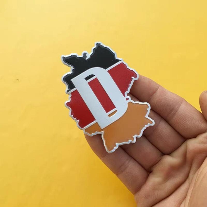 National flag decorative sticker German metal car sticker GERMANY aluminum label map sticker Sline fender side sticker