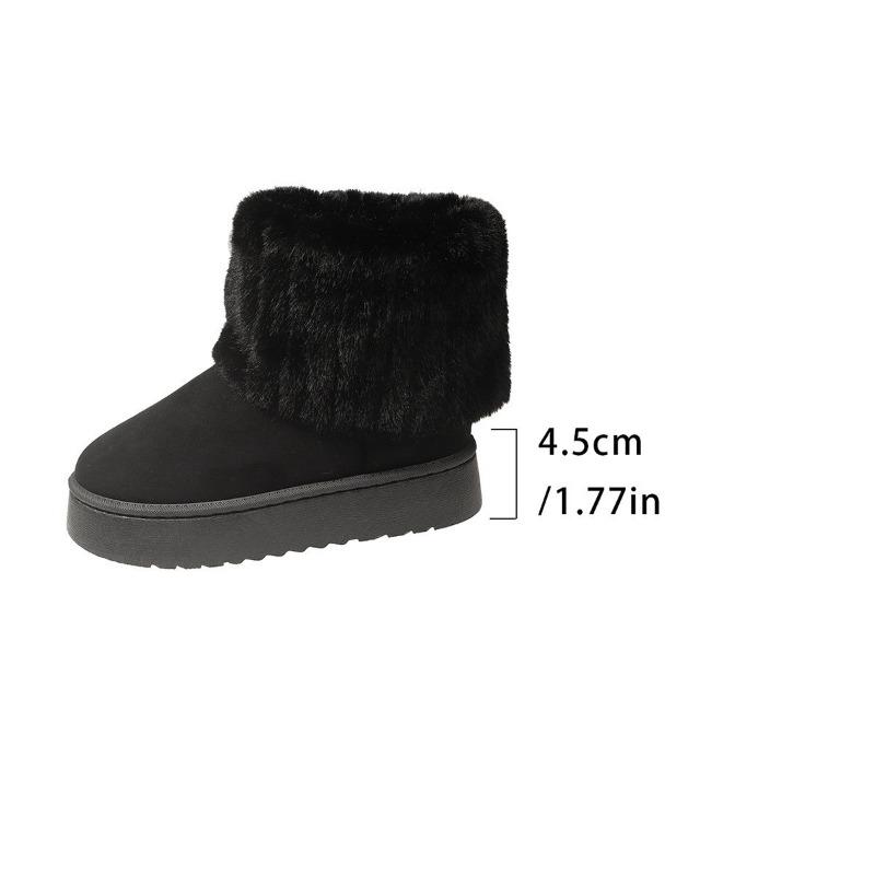 New snow boots autumn and winter Bosi new thick-soled round head fluffy trousers and boots for women