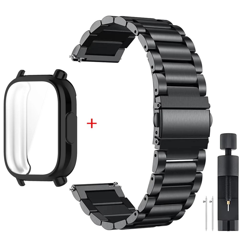 TPU Case+Stainless Steel Strap For Redmi Watch 5 Active Soft Case For Xiaomi Redmi Watch 5 Lite Luxury Metal Watchband Correa