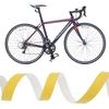 BULLSPANN 1 Pair Bicycle Handlebar Carbon Fiber Pattern Grip Tape for Road Bikes and Yellow Tape, Anti-Slip, Shock-Absorbing, MTBs,