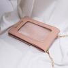 Mini Mobile Phone Bag With Back Side Clear Touching Screen Leather Bag