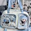 New Y2K Cute Ita Bag Fashion Large Capacity Shoulder Bag Lolita Girl Transparent Cosplay Handbag Diy Badge Display Crossbody Bag