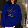 Women Padded Loose Sweatshirt Round Neck Long Sleeve Bottoming Jacket Retro Versatile Autumn Winter Tops