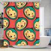 Bright Cartoon Monkey Face Shower Curtain Waterproof Fabric Bathroom Decor Home Decoration Accessories 3D Print Animal Pattern (