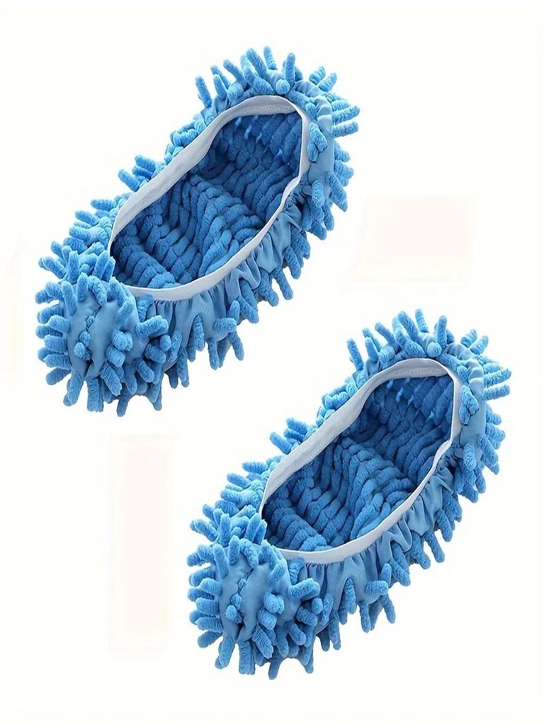 2Pcs Mop Slippers, Soft Washable and Reusable Microfiber Foot Socks, Suitable for Cleaning Dust in Bathrooms, Kitchens, and Bedr