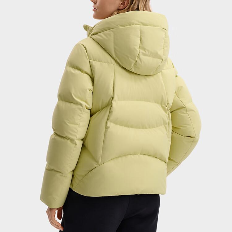FILA White Fashion Casual Versatile Lightweight Warm Waterproof Breathable Woven Hooded Down Jacket Women outerwear F11W543906FMT