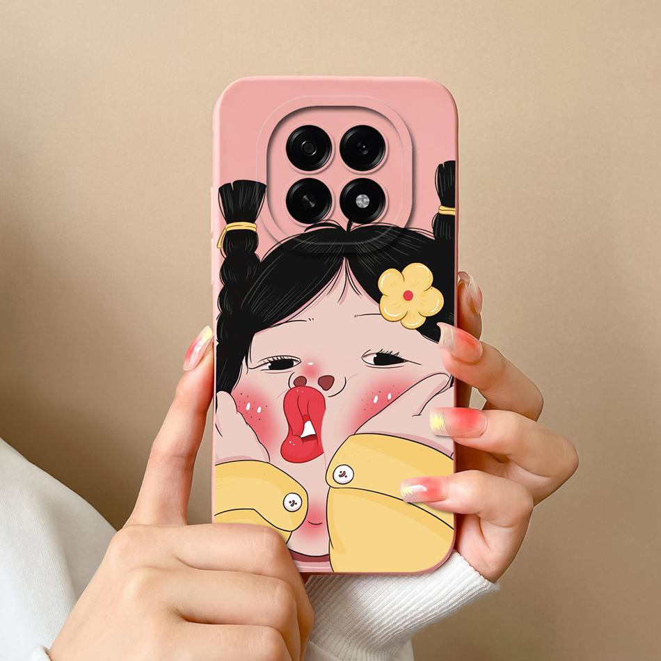 For Oppo A5 Pro 5G Phone Case Cute Cartoon Back Cover For Oppo A 5 2025 Full Protection Soft Liquid Silicone Anti Drop Housing