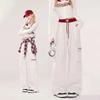 Gray American Sports Pants Women's Spring and Autumn Straight-Legging Casual Pants Wide-Legging Workwear Jazz Dance Pants