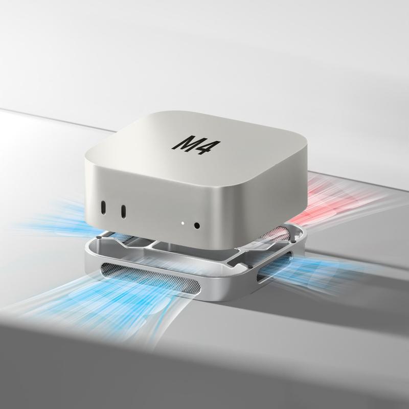 Stolní stojánek Zvýšení počítače Prachotěsná základna Chladicí držák z hliníkové slitiny Dok pro Mac mini M4/M4 Pro