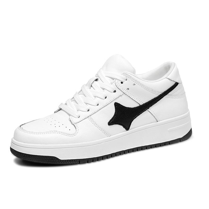 

Невидимое увеличение внутреннего роста, повседневная обувь, мужские маленькие белые туфли, дышащая мягкая подошва, кожаные туфли для увеличения роста, кеды с метеоритным принтом 37