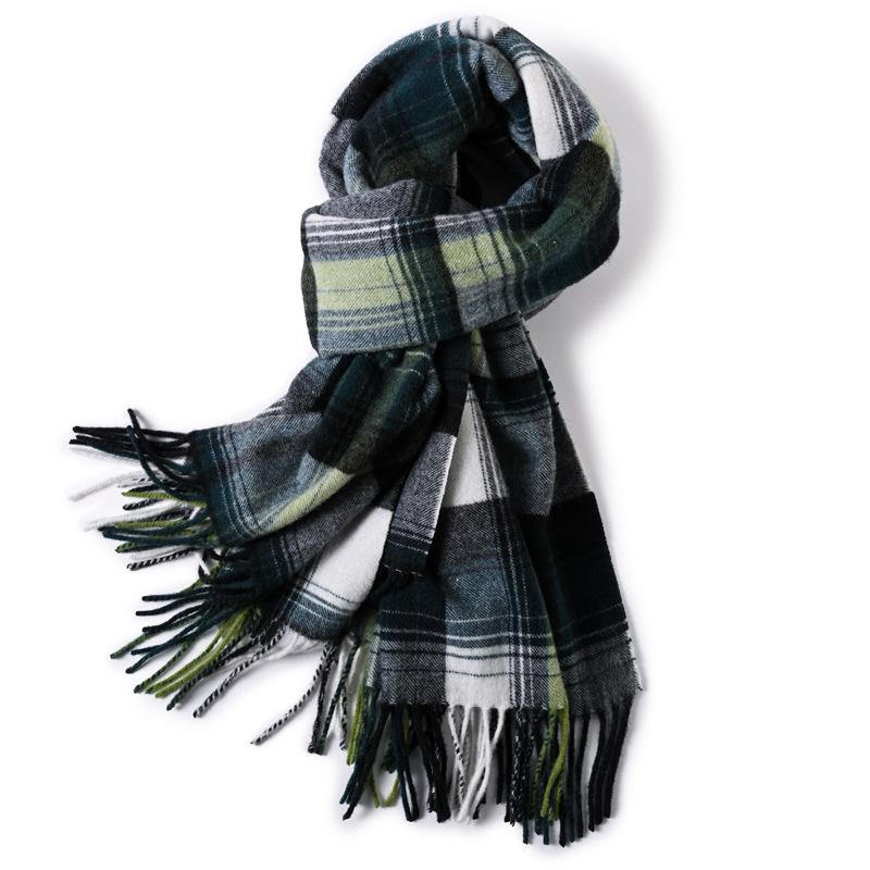 Milk camel pure wool scarf women's autumn and winter versatile thickened cashmere scarf new shawl dual-purpose