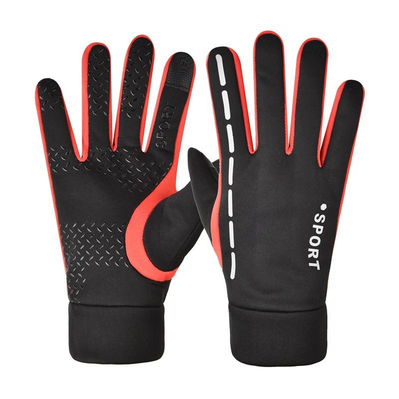 Warm Gloves In Autumn and Winter Men and Women Outdoor Cycling Exercise Fitness Bike Exercise Cold Proof Plus Velvet Touch Screen Gloves
