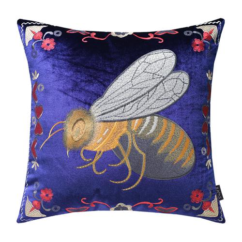 European Cushion Cover Animal Bee Embroidery Pillowcases Exquisite Cojines Decorativos Para Sofa Decorative Pillows Cushions