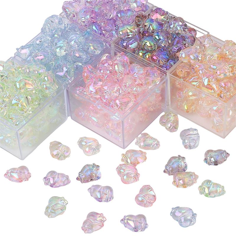 5/10 bucăți margele acrilice, mărgele de dragoste cu stea colorate pentru bricolaj, colier, brățară, cercei, bijuterii