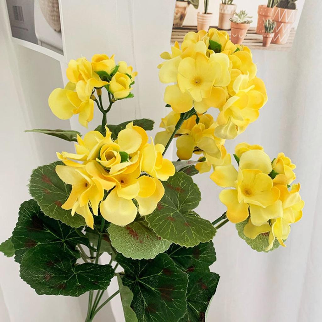 Sztuczne Geranium Czerwone Różowe Kwiaty Do Wystroju Domu Dekoracje Ślubne DIY Craft Girlanda Prezent Akcesoria