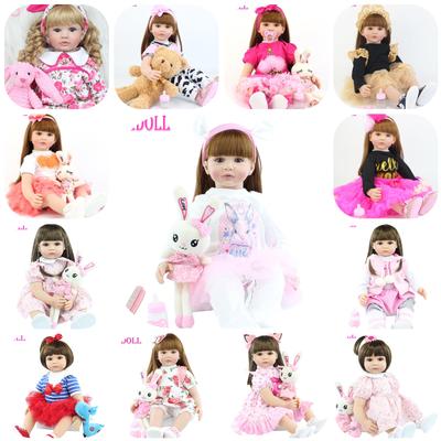 BZDOLL 60cm Soft Silicone Reborn Baby Doll Toys Like Real Vinyl Princess Toddler Alive Bebe Girl Bonecas Kids Birthday Gift