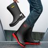 British Rain Shoes Men Are Medium Rain Boots Night Back Beam of Light Mouth Waterproof Shoes Non-slip Men's Rain Boots Fishing Adult Rubber Shoes