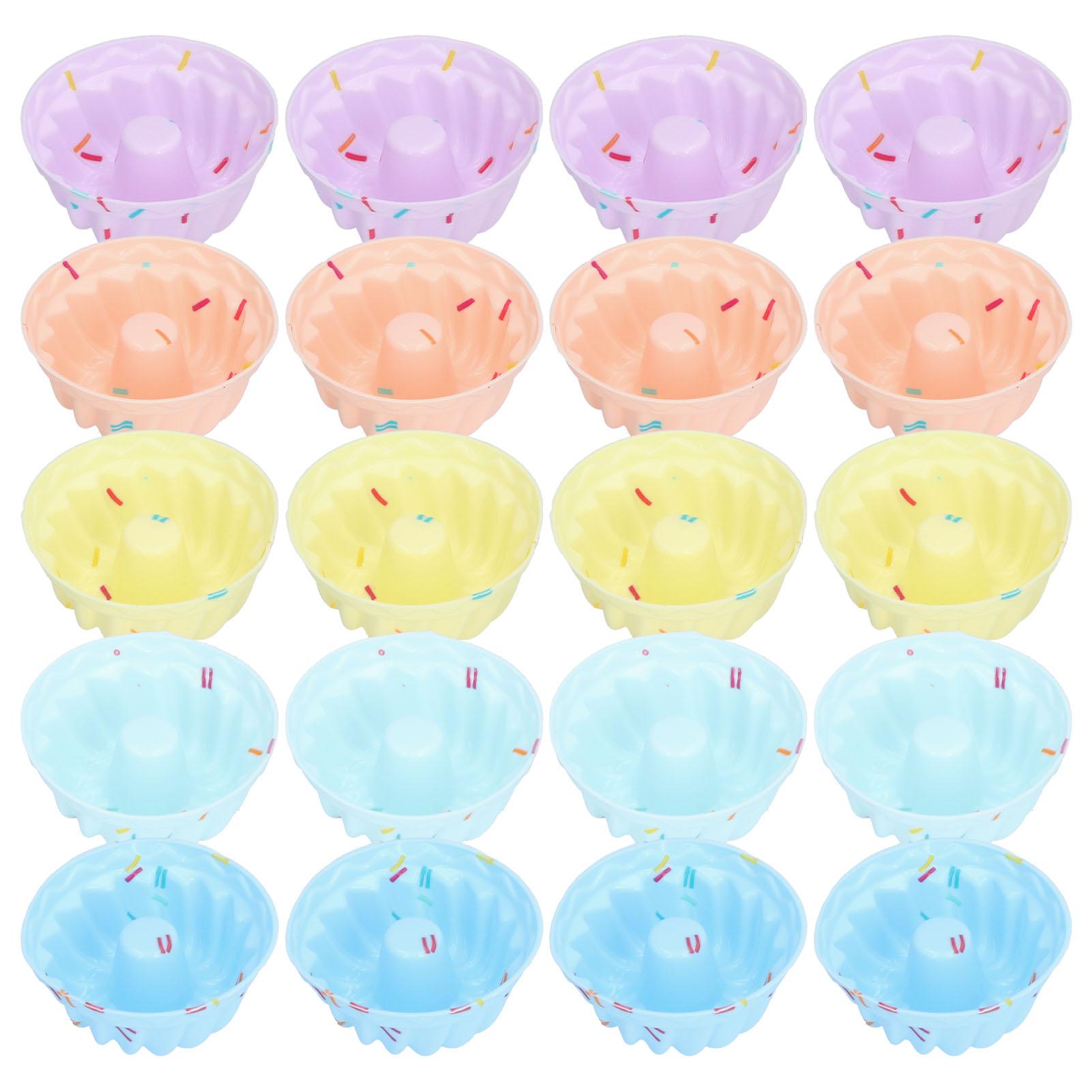 

20 шт. маленькие формы для выпечки тортов многоразовые легкоочищаемые силиконовые мини-держатели для кексов 10 лепестков цветок