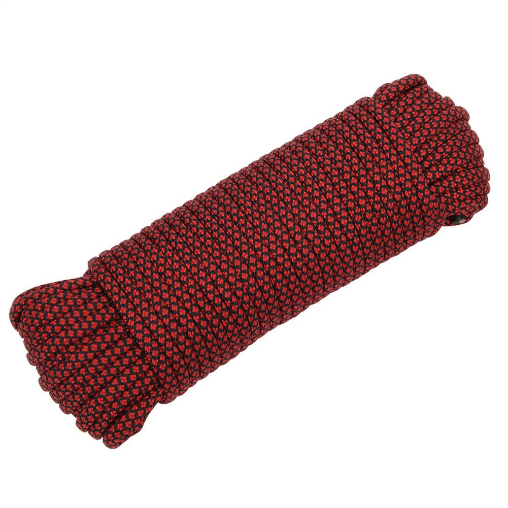 9 Core Paracord Rescue Tying Tent Lanyard Camping Rope for Outdoor Bracelet Weaving20M Red