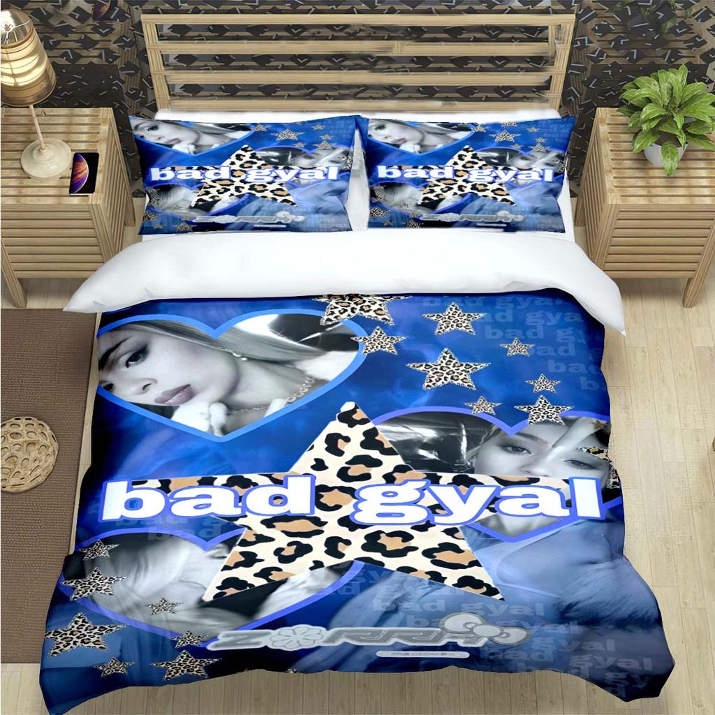 Fashion Spain Female Singer B-Bad G-Gyal Print Bedding Set Duvet Cover Comforter Bed Youth Kids Girl Boys Luxury Gift