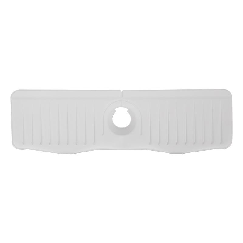 Silicone Faucet Splash Guard & Draining Mat for Kitchen/Bathroom Counters