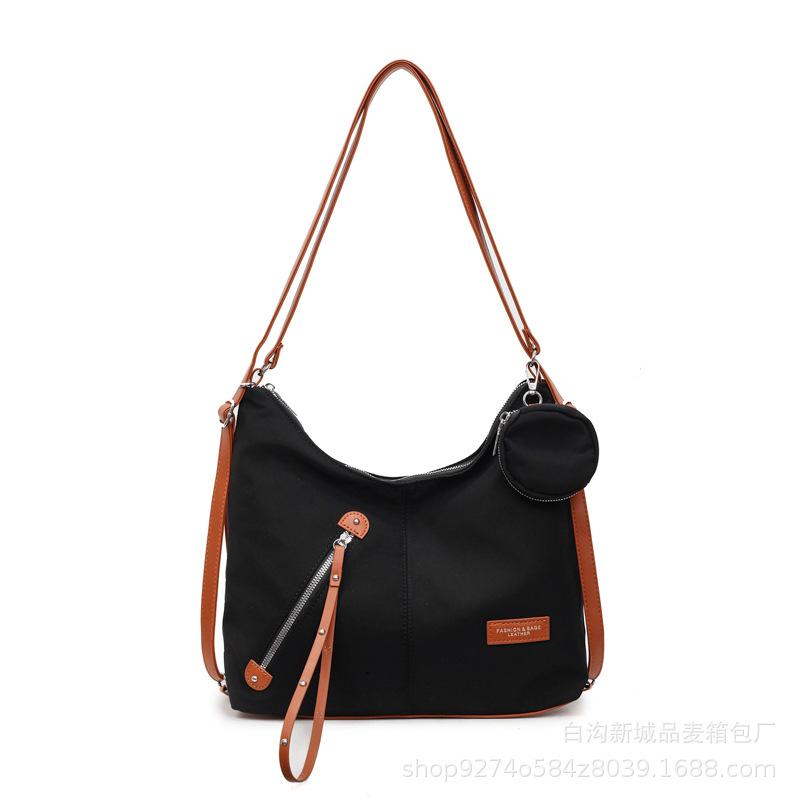 

Retro large-capacity commuter tote bag women s 2025 spring new Korean version niche shoulder bag fashion backpack bag чорний